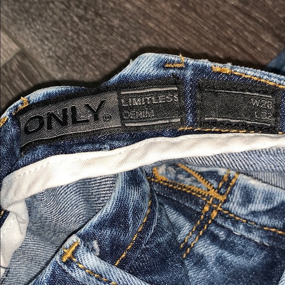 Only Jeans Distressed Limitless Blue Denim - Picture 6 of 10